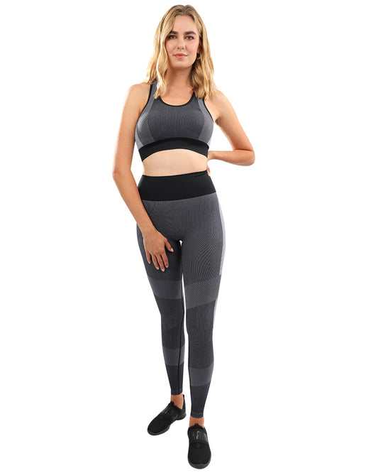 Arleta Seamless Leggings & Sports Bra - Black