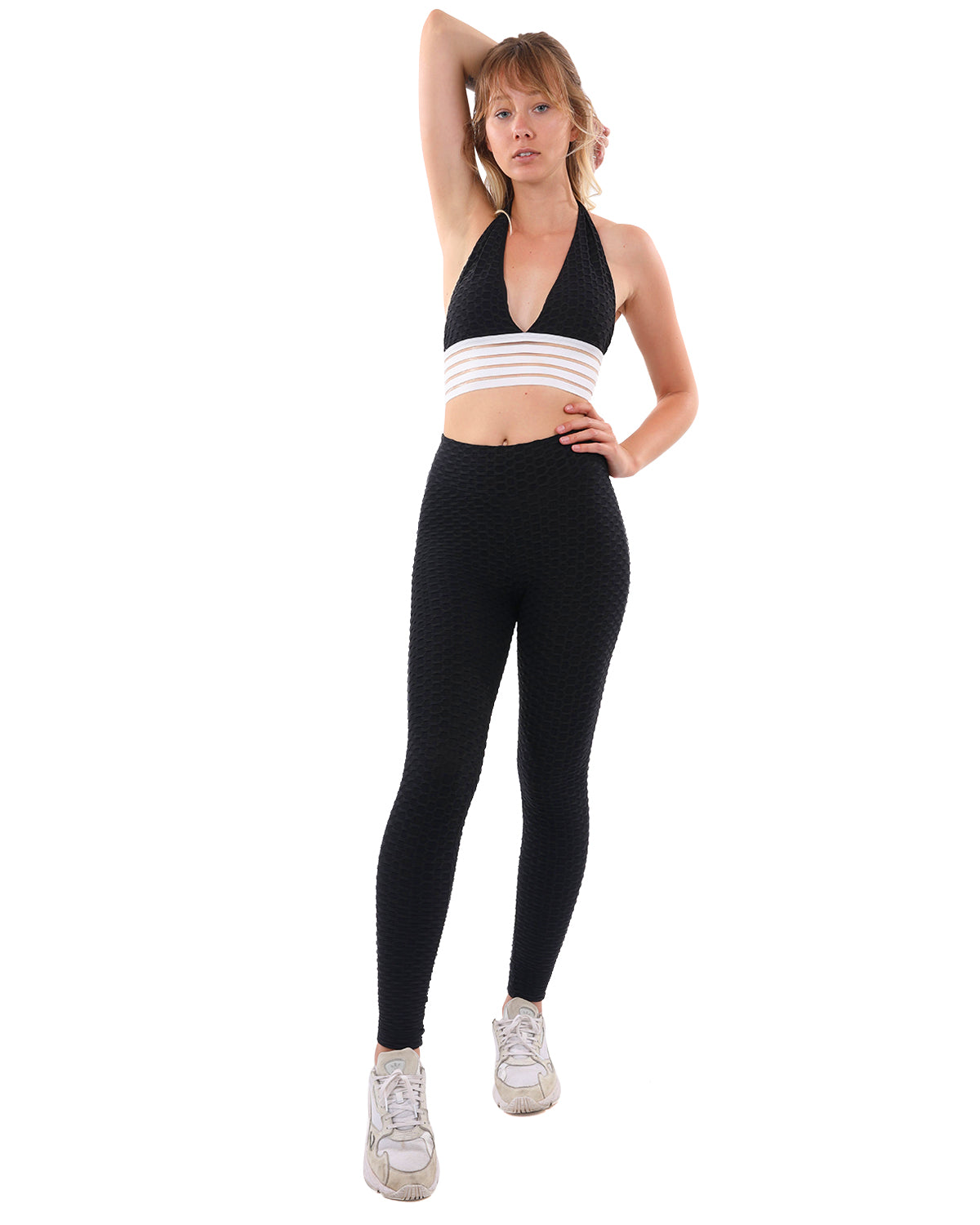 Bentley Set - Leggings & Sports Bra - Black & White