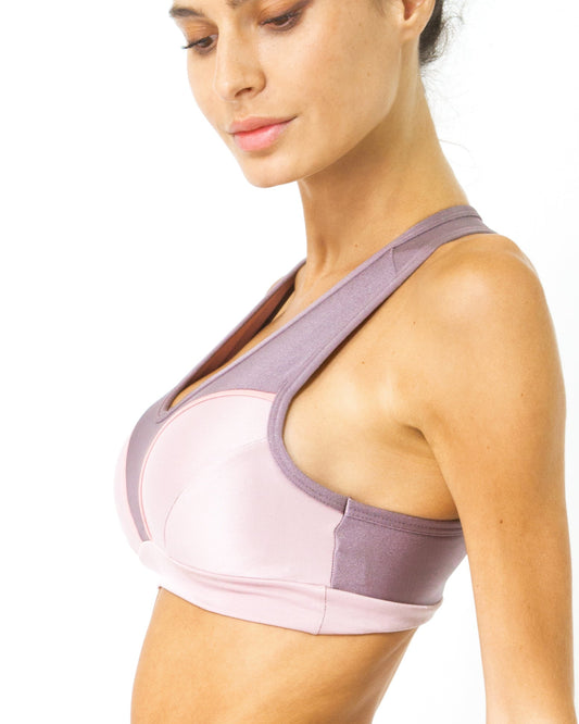 Copacabana Flex-Fit Racerback Sports Bra - Amethyst - Savoy Active